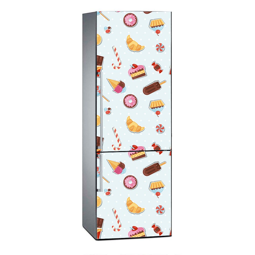 Oedim Vinilo para Frigorífico Helados Regaliz 185 x 70 cm | Adhesivo Resistente y de Fácil Aplicación | Pegatina Adhesiva Decorativa de Diseño Elegante