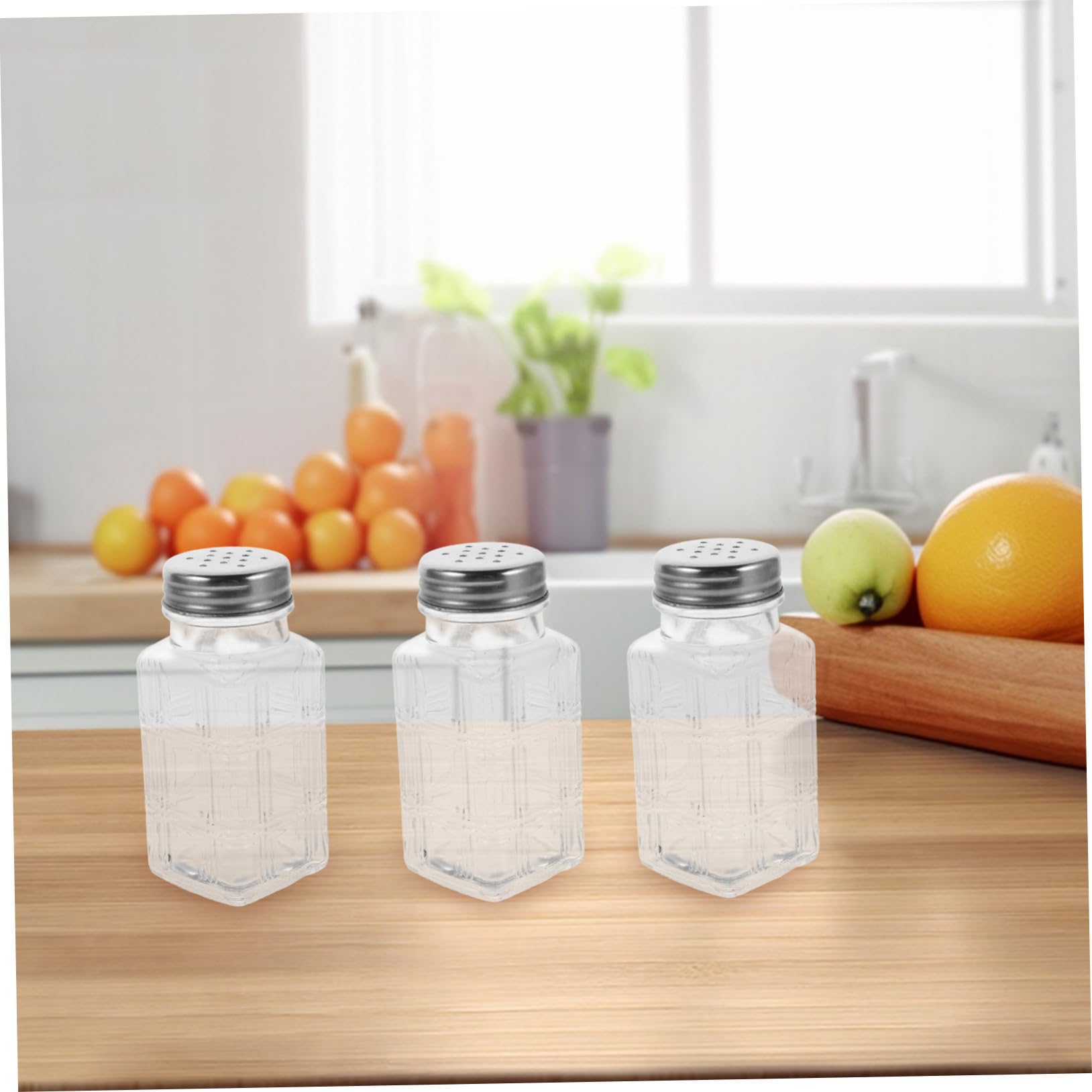 ULTECHNOVO 16stücke Transparente Quadratische Glas Gewürzflaschen mit Deckel Behälter für Gewürze Pfefferstreuer aus Glas für Küche Wiederverwendbar zur Gewürzaufbewahrung