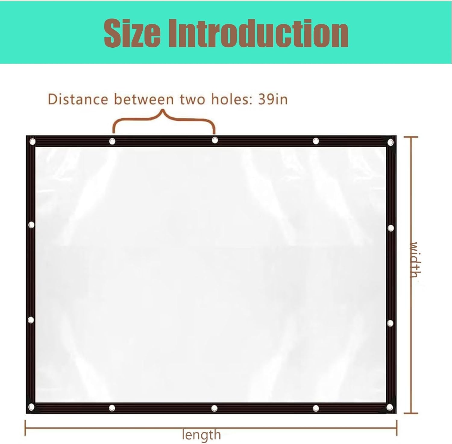 Clear Waterproof Tarps,8x11 FT with Grommets Clear,for Camping/Patios/Enclosure Chicken Coop Garden Plants Anti-Tear Plastic Tarpaulins