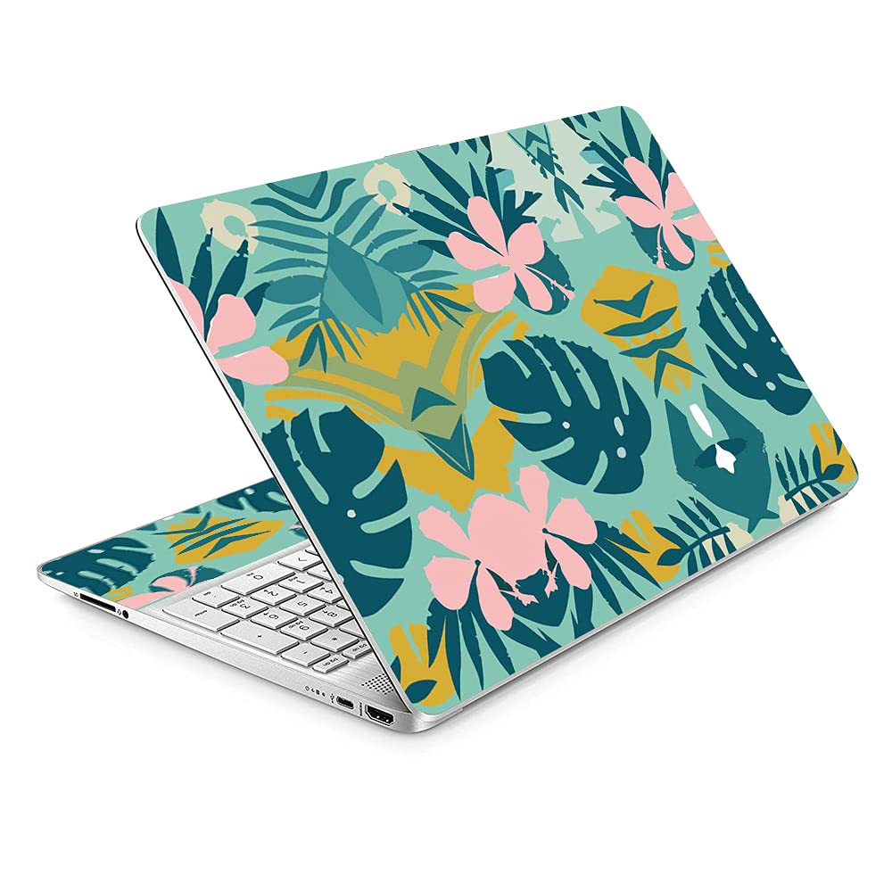 Dzazner Full Panel Laptop Skins Compatible with 13.3, 14.1, 15.6 inch - No Residue, Bubble Free - Removable HD Quality Printed Vinyl/Sticker/Cover Compatible for Dell-Lenovo-Acer-HP (Dark Blue Leaf) (B09GKRGYVW) Amazon Price History, Amazon Price Tracker