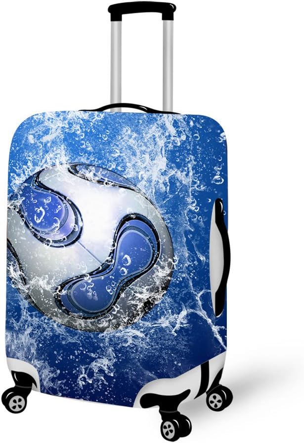 Travel Luggage Cover Brilliant Colors Spandex Luggage Protector (L 26"-30" Cover) Soccer