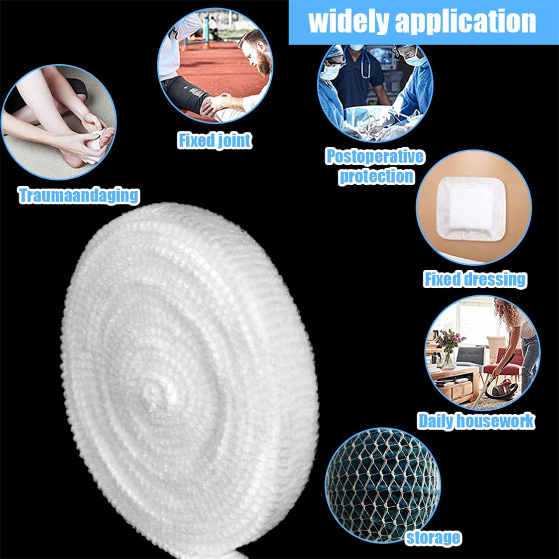Elastic Stretch Net for Wound Care Size 5 Tubular Bandage Elbow Dressing Retainer Without Use Tape (1.5 in × 11 yd Unstretched) — Amazon image 6