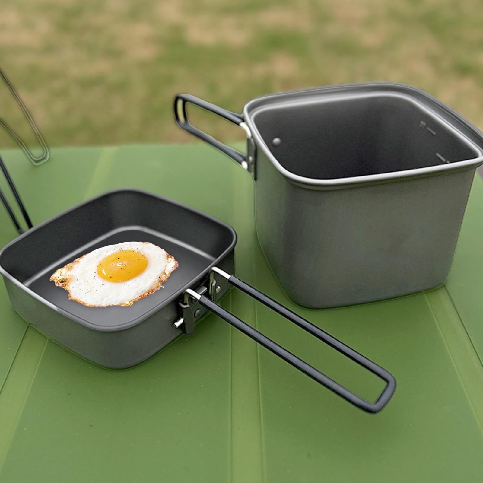 Olla De Camping Al Aire Libre - Batería De Cocina Antiadherente De