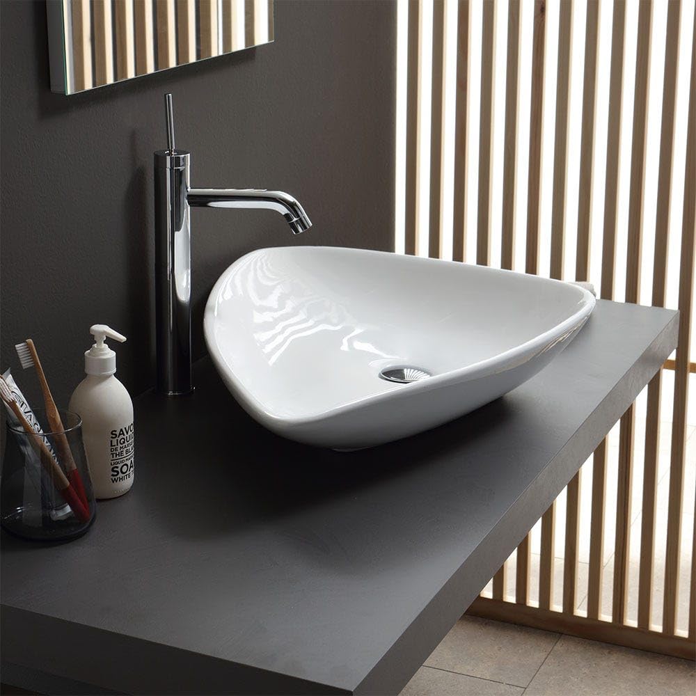 Kiamami Valentina - Lavabo Da Appoggio Forma A Goccia In Ceramica Design Moderno