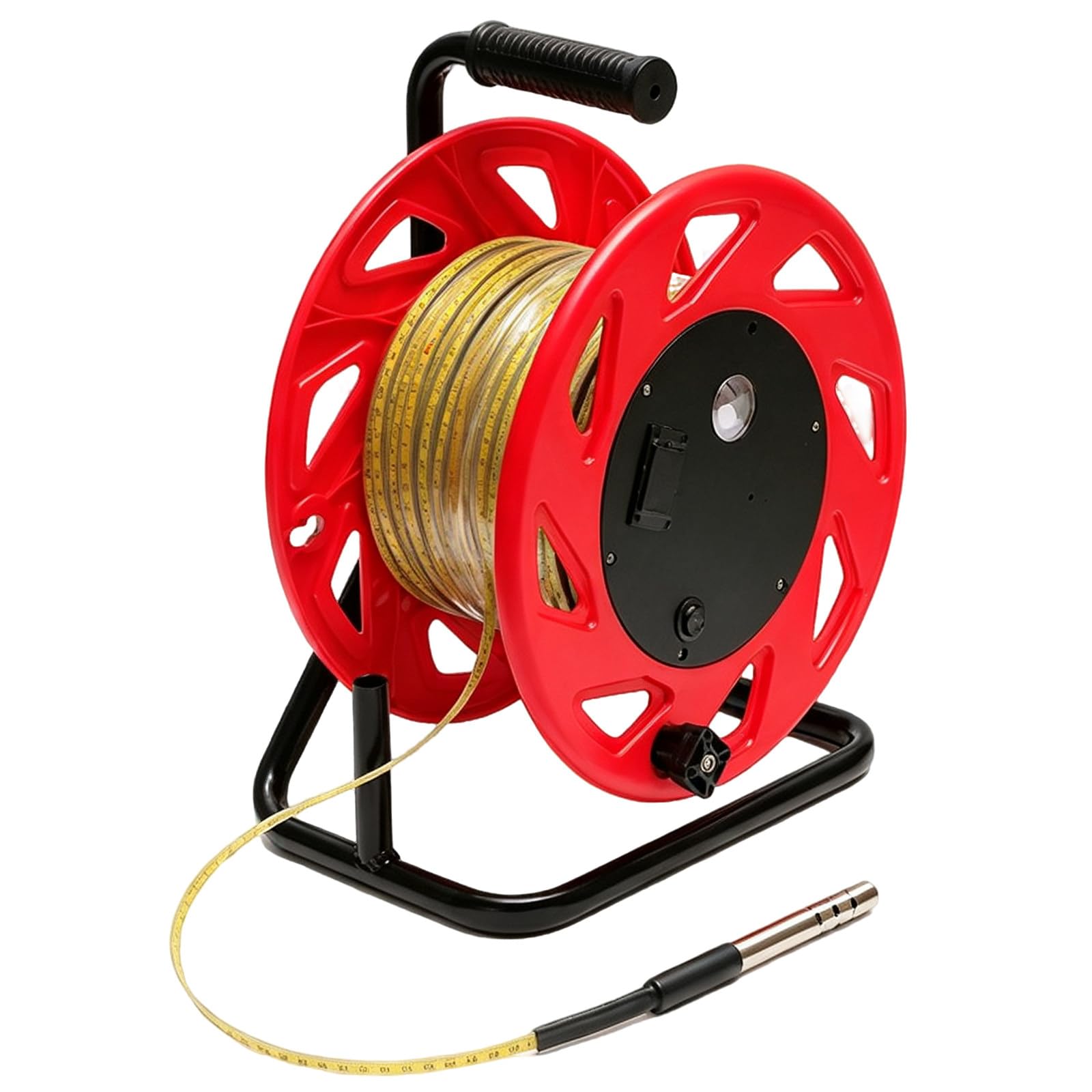 Medidor Nivel Agua Profesional, Indicador para Pozos Profundos con Sonda Fija 316, Cinta Graduada PE, Marco Metálico Reforzado para Uso Industrial y Agrícola 100m-328ft