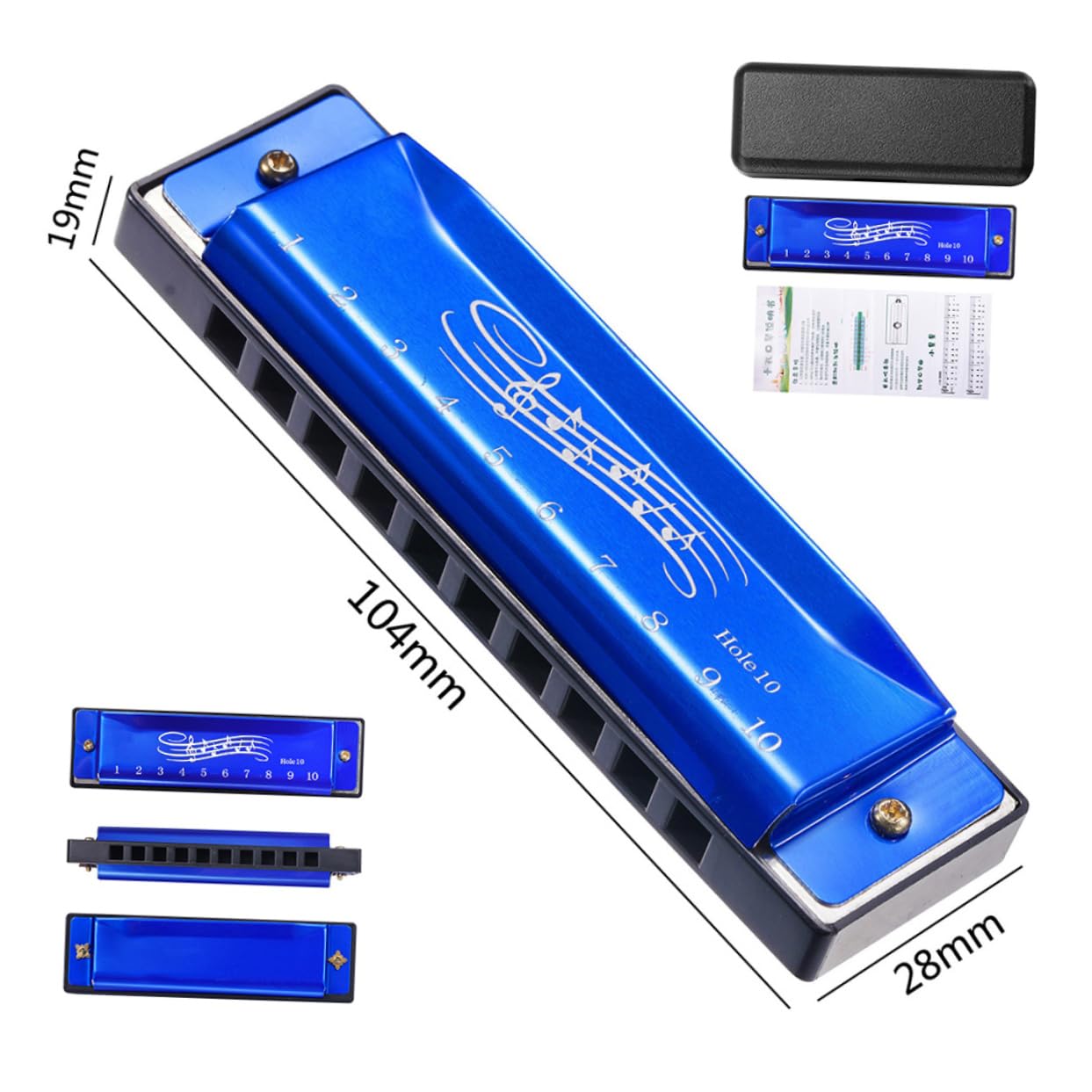 UPKOCH Kids Harmonica in C Key 10-Hole Portable Musical Instrument for Children Beginners Early Music Education Toy 4.1 Inch Mouth Organ for Kids - Image 4