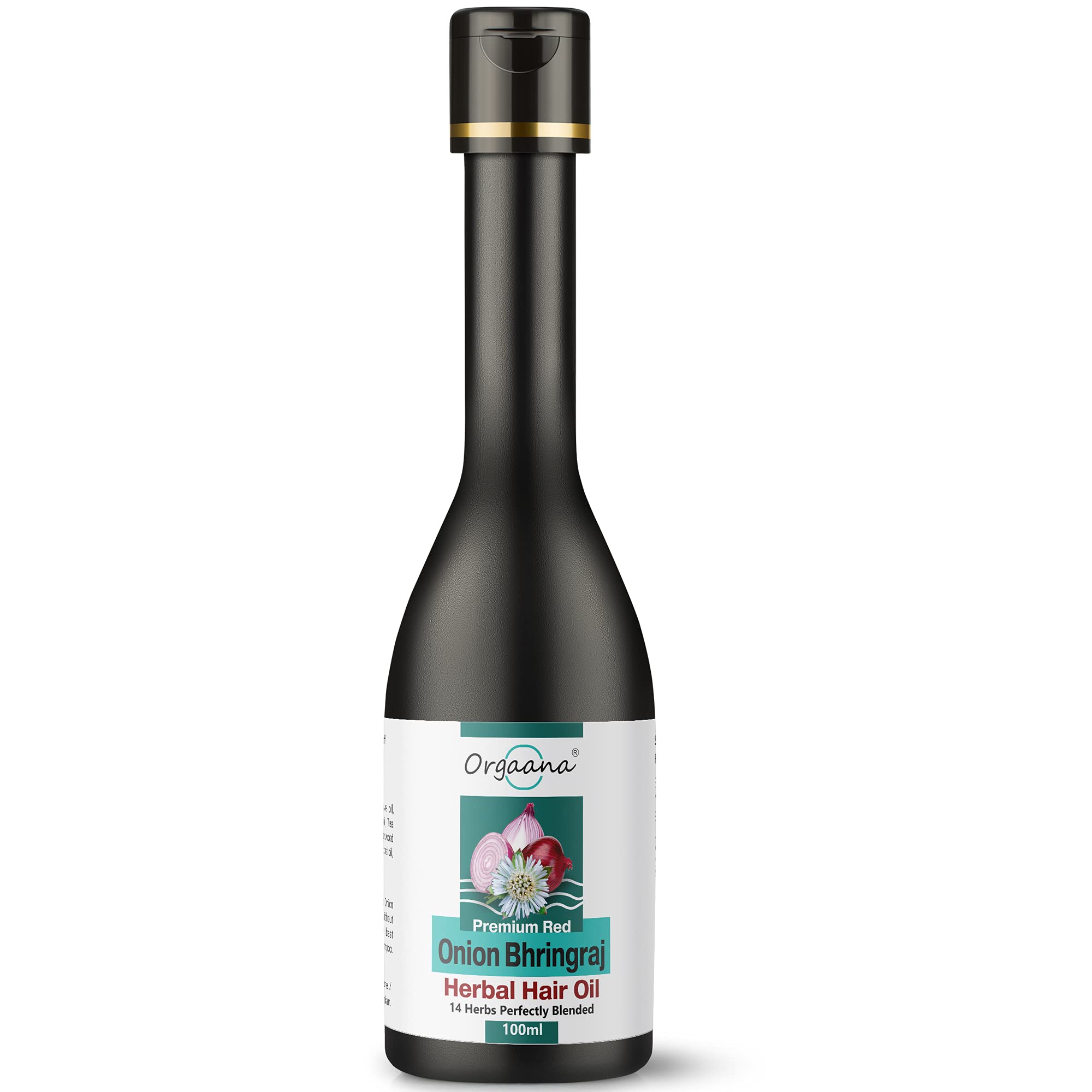 Orgaana Natural Premium Onion Bhringraj Hair Oil with 14 Essential Oils, Multi-Purpose Hair Oil(100ml,pack Of 1)