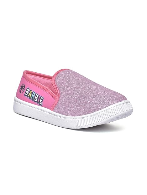 Barbie by Toothless Kids Girls Baby Pink Canvas Shoes Sneakers
