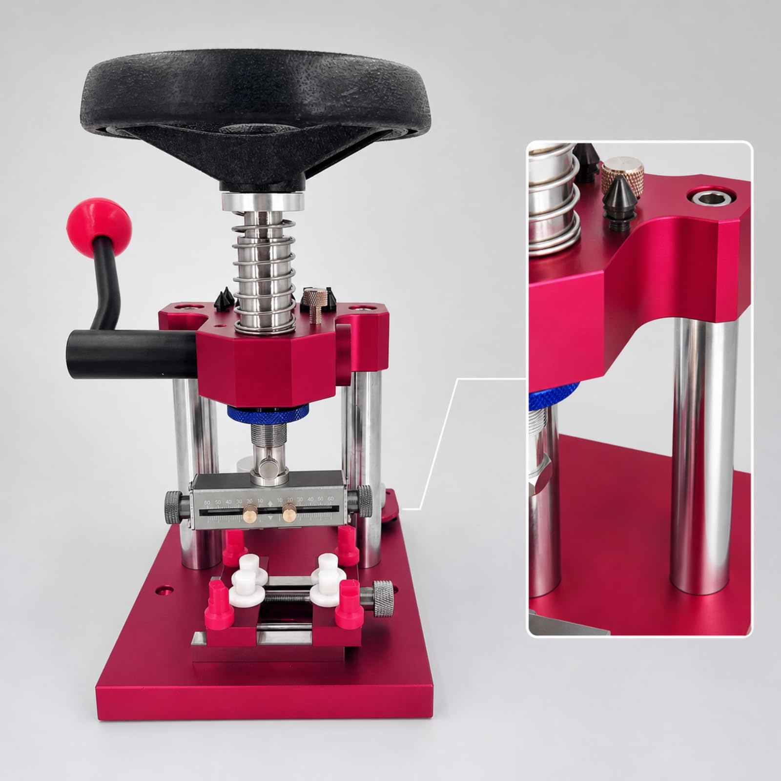 F Fityle Compresor Manual para Caja Reloj Manual compresor para Cerrar Relojes con Matrices, Abridor Cajas Relojes