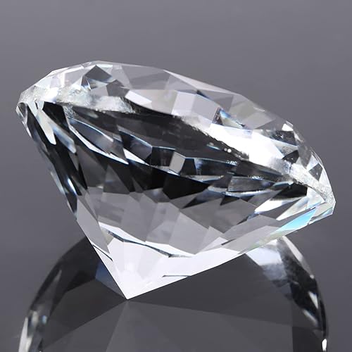 Miniatura 9 de Piedra de diamante sintético, pisapapeles de cristal transparente con forma de diamante, joyas de pisapapeles para decoración de boda, centros de