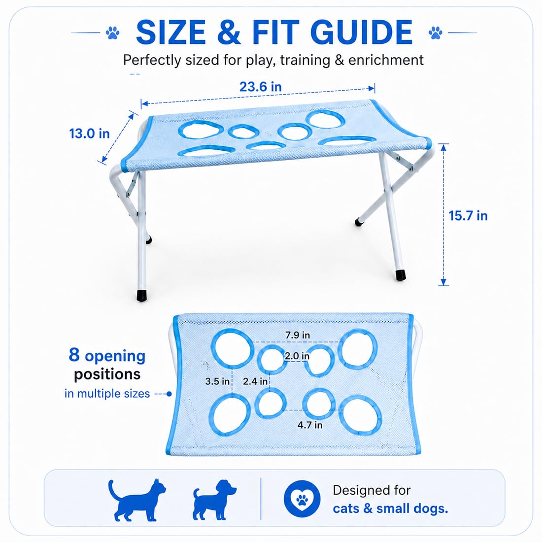 Hundepflege-Hängematte mit Gestell für Katzen & kleine Hunde