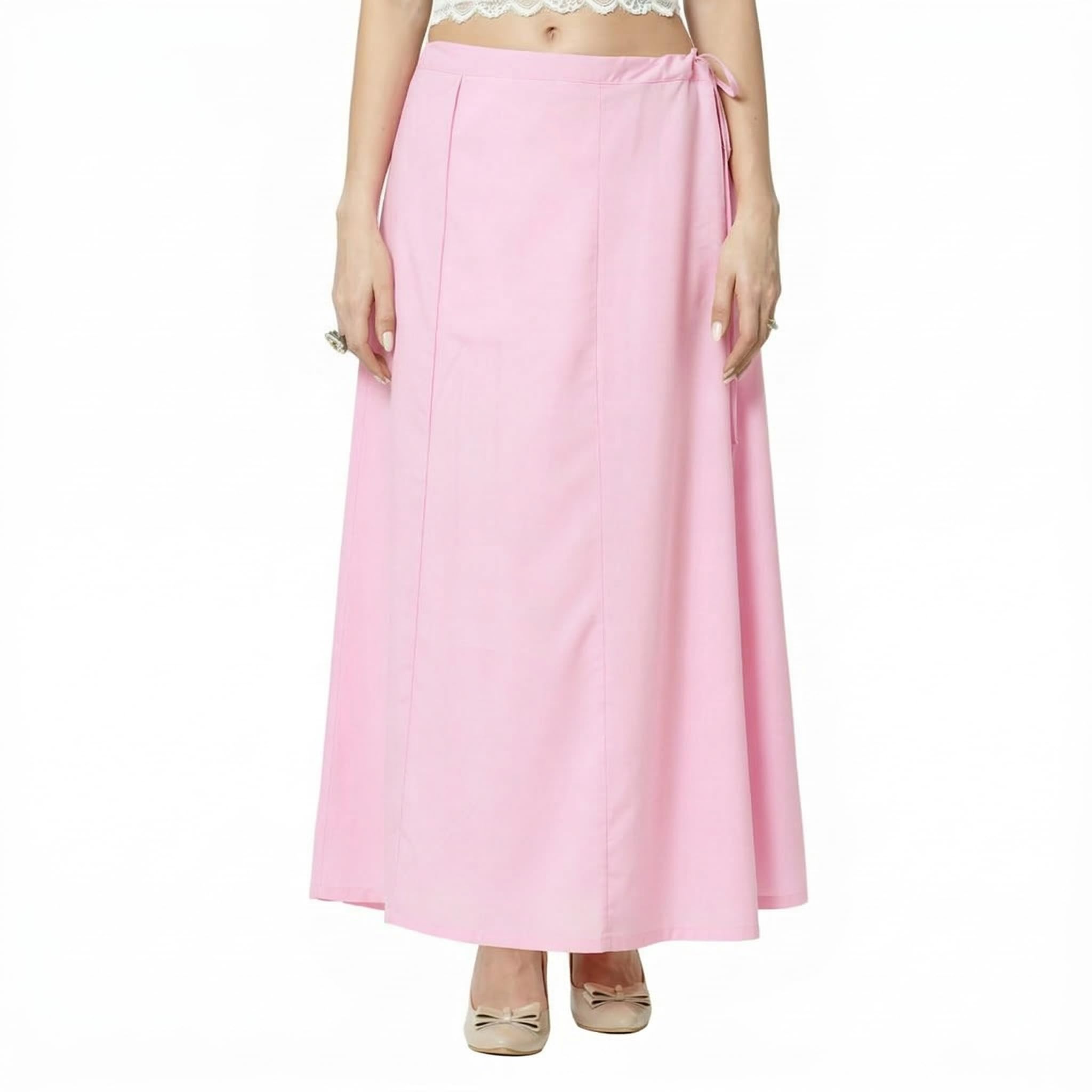 Women's Cotton Petticoat for Saree - Adjustable Drawstring Waist, Skin-Friendly. (Pack of 1)-image-39