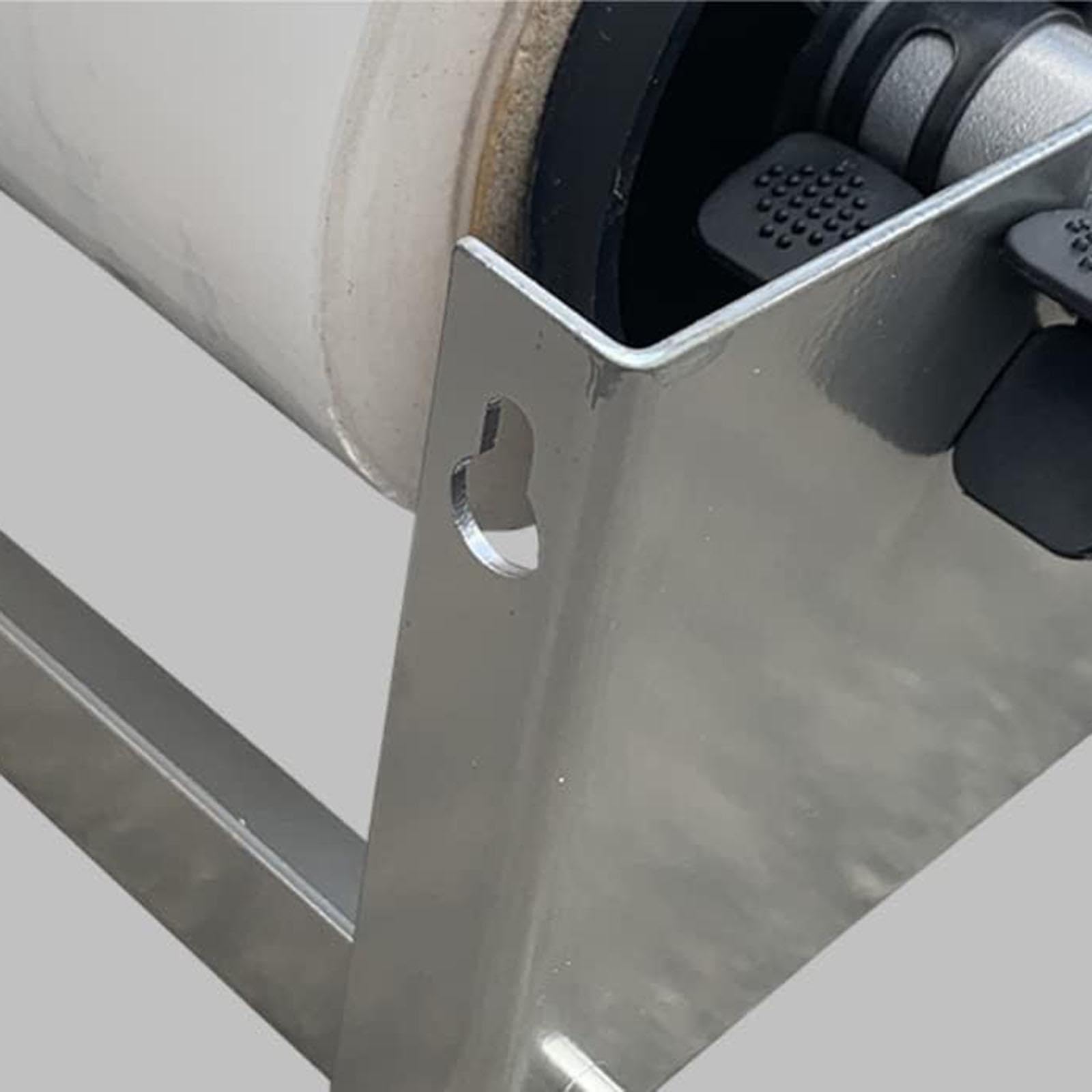 Stretchfolienabroller Palettenwickler Verpackungsfolienhalter Folienabroller Metallkonstruktion mit Integriertem Schneidemesser für Haushalte Betriebe, Silber