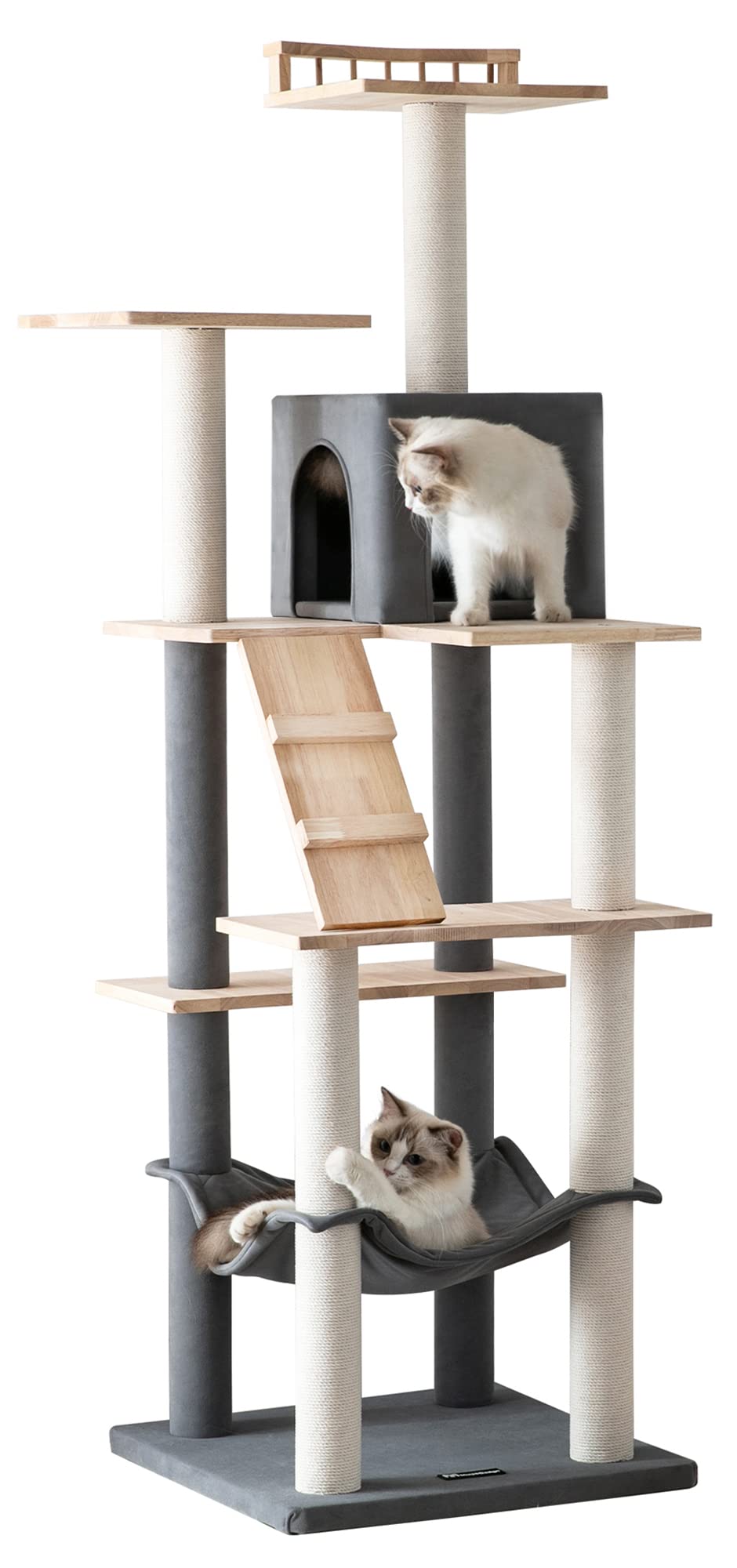 MWPO キャットタワー 天然木 オールシーズン素材 160cm(mwpo-7000)