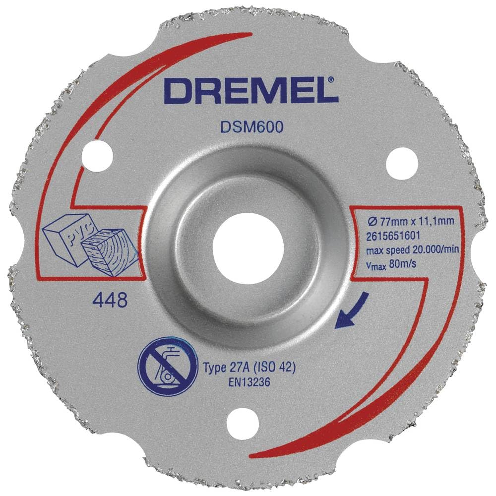 Dremel DSM600 Multipurpose Flush Cutting Wheel for DSM20 77mm Pack of 1
