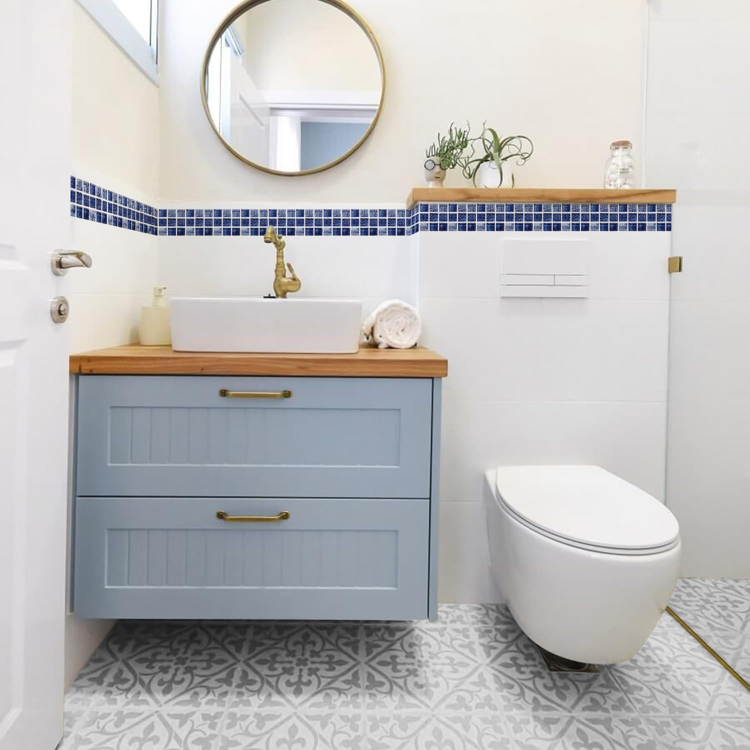 Adesivo Decorativo Per Pareti - Bordo Autoadesivo Rimovibile 10x200 Cm - Foto 9