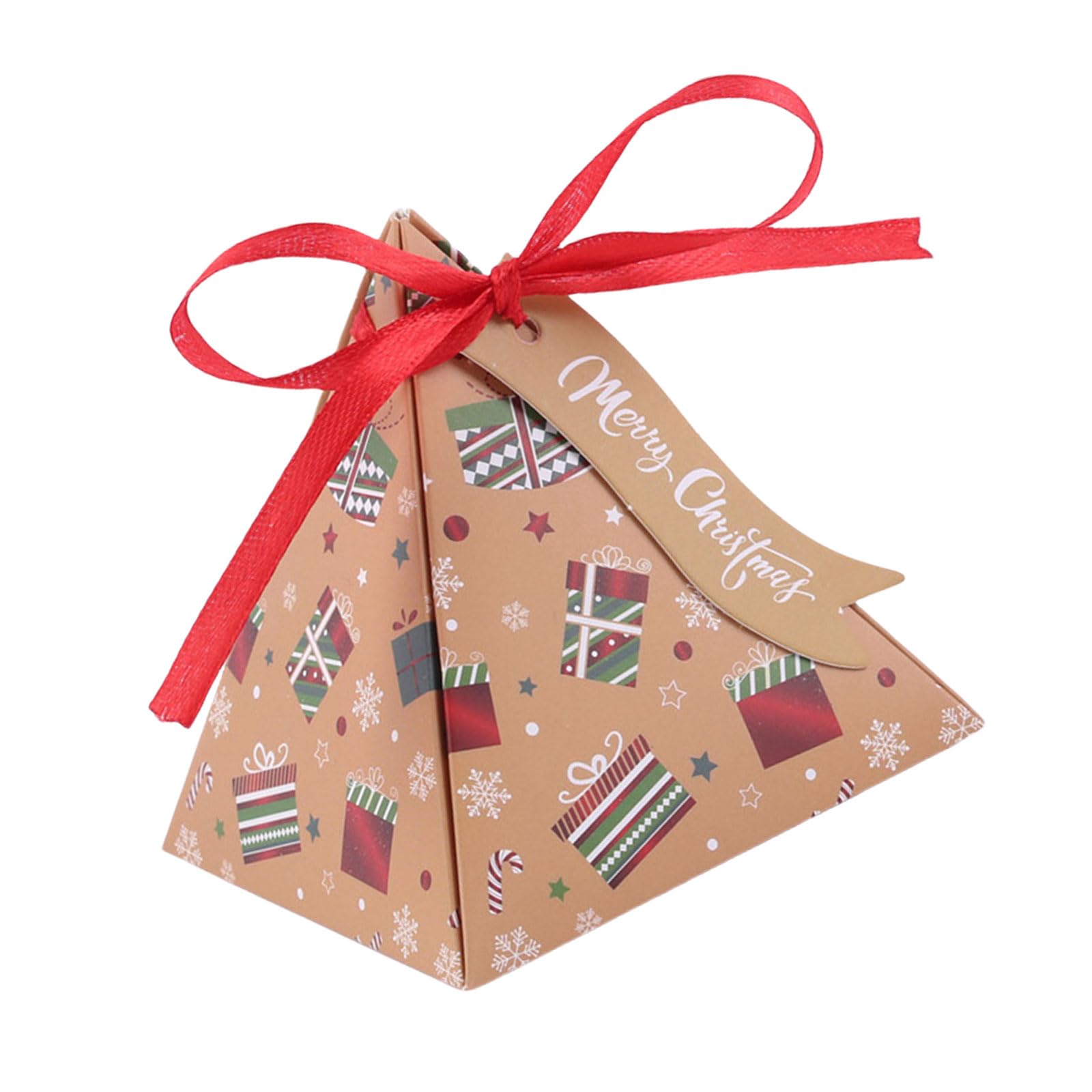 YROHGKPN Of 50 Christmas Triangles Candy Box Attractive Triangles Treat Boxes Snacks Container for Holiday Gifting Decoration Accessories