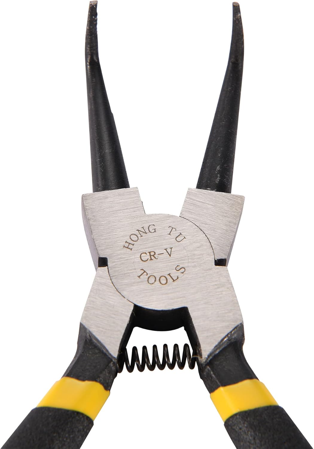 GOOFIT Snap Ring Plier Hand Tool 90 Degree Tip Grips Internal Bent Circlip Plier for Ring Remover Retaining
