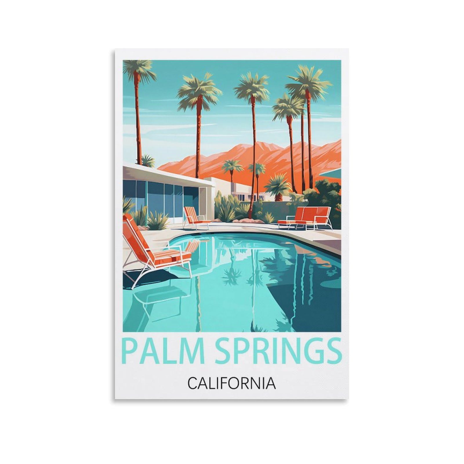 EZMLFA 5D Diamond Painting Kits,Palm Springs California Diamond Art Kits Adults, Create Your Own Diamond Painting Full Drill Gifts for Home Decor 40x50cm