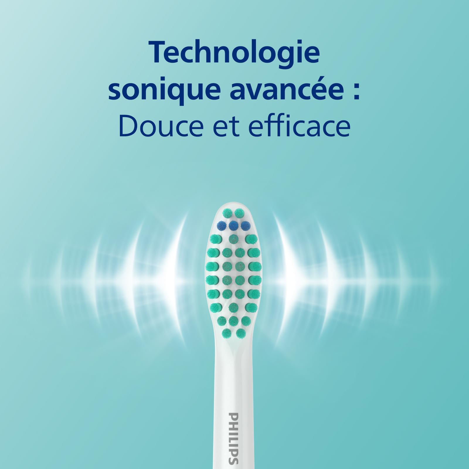 Philips Sonicare 3100, Brosse à dents électrique sonique, capteur de pression et minuterie, blanc, pack de 2, modèle HX3675/13