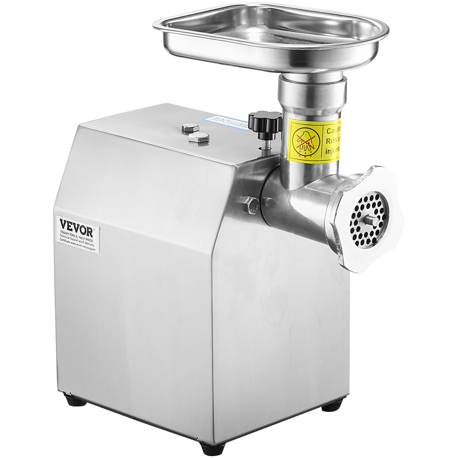 VEVOR Tritacarne Elettrico Efficienza 2,04 kg/min, Tritacarne Industriale da Banco con Lama Macchina per Salsicce con Piastra di Macinazione, Tritacarne Commerciale in Acciaio Inox Cucina Ristorante