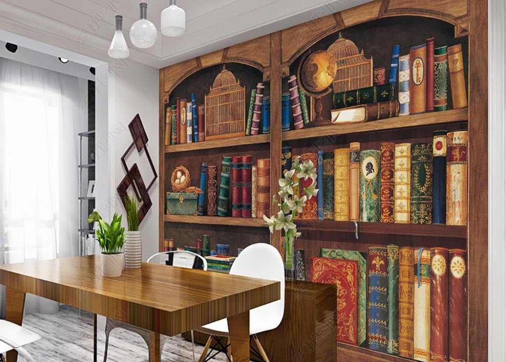 Papier peint intissé pour agrandir un salon avec un effet trompe l'œil bois