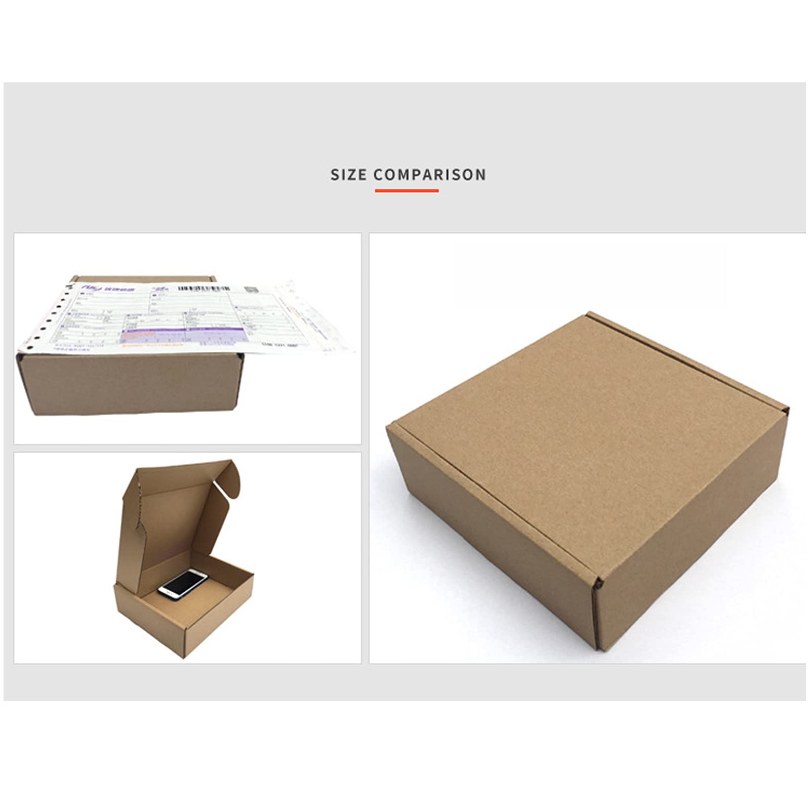 Cajas de Regalo de 30 Piezas con Tapas,Cajas para Chuches de Cartón,Cajas de Cartón Kraft,15 x 15 x 5 cm - Cajas Automontables para Regalo - Caja Kraft para Fiestas,Cumpleaños,Bodas,Fiestas