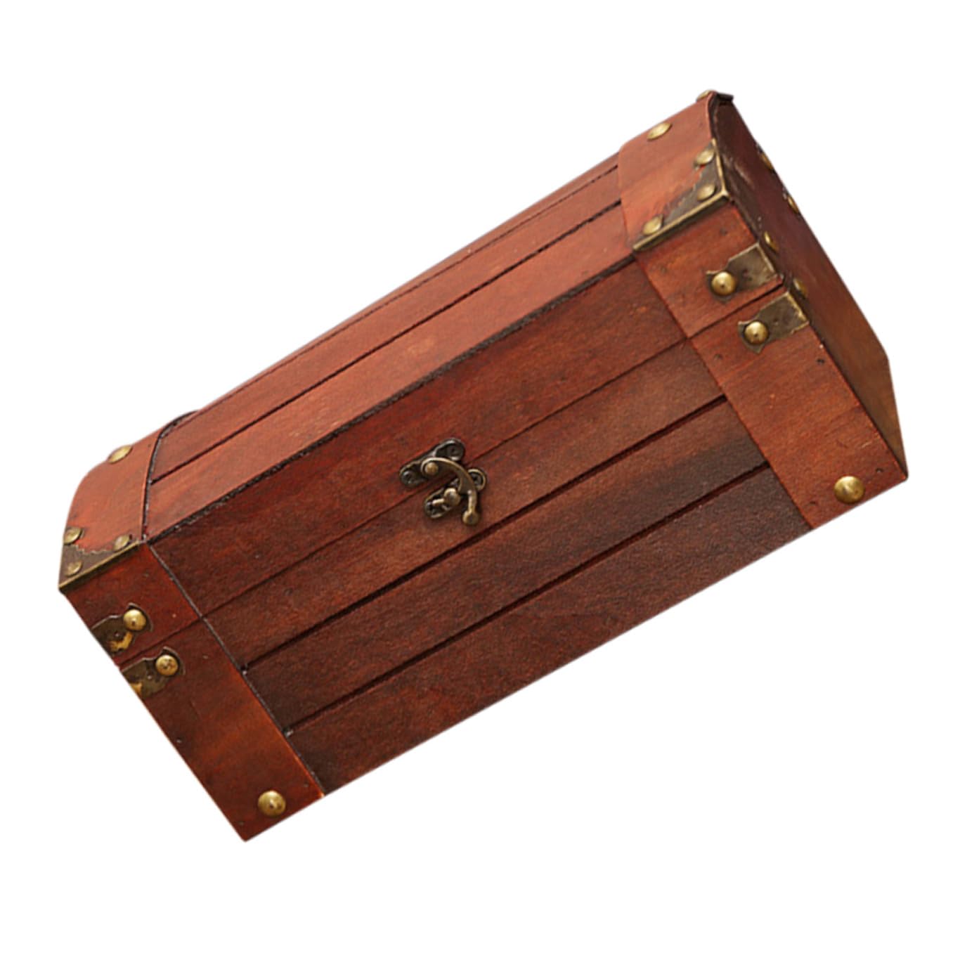 LALAFINA Vintage Aufbewahrungsbox, Braune Retro Schatzkiste