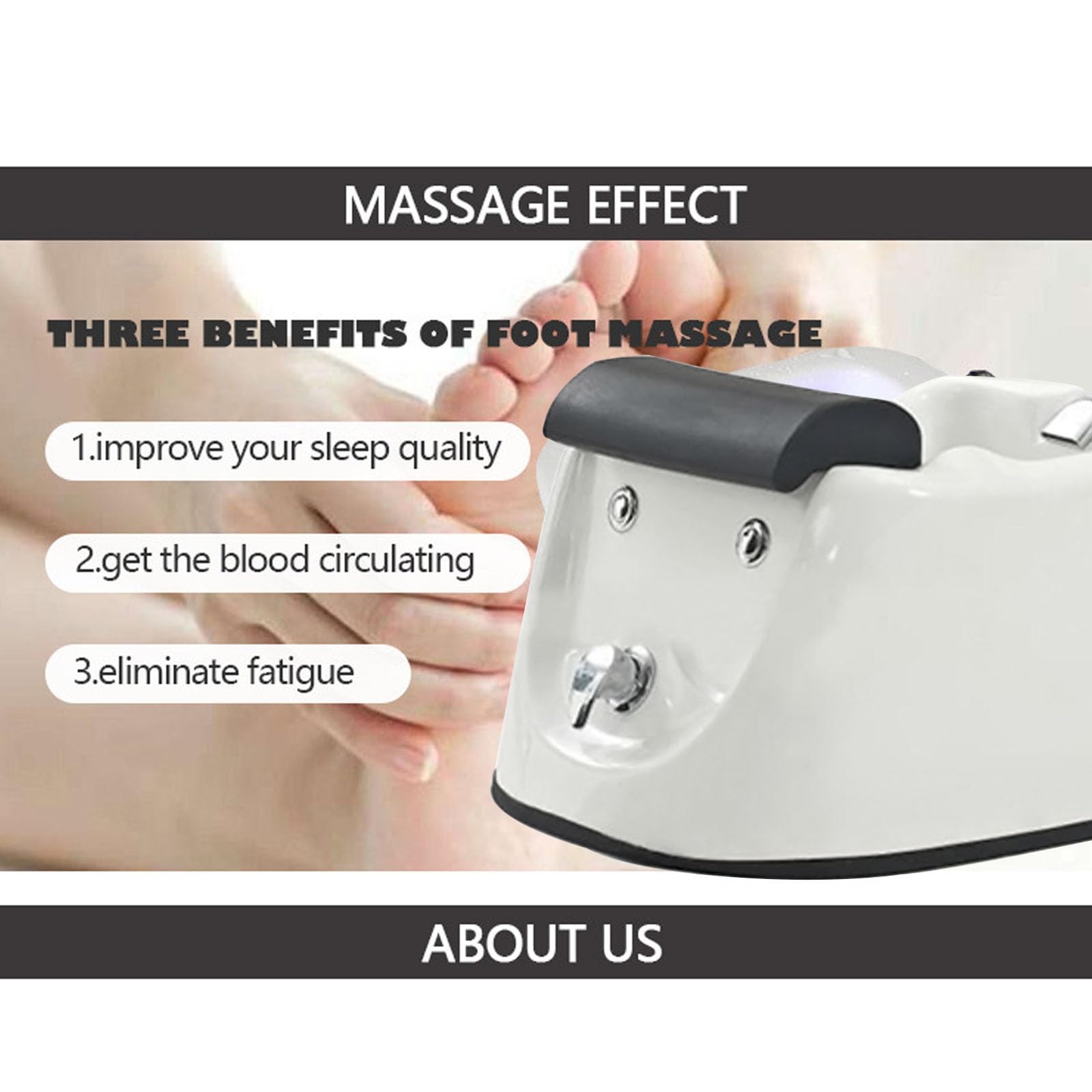 Acryl-Fußbad, Spa-Fußbad-Massagegerät, Beruhigende Vibration, Wärmetherapie, Heiß- Und Kaltanpassung Und Blasen Für Die Entspannung Zu Hause(with Water Pump)