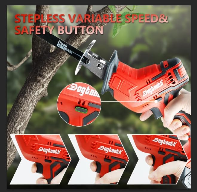 Reciprocating Saw with Safety Button