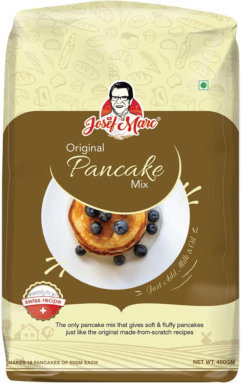 Original Pancake Mix, 400 grams - Egg Less Pancake Mix,just Add Water, Formulated in Switzerland.