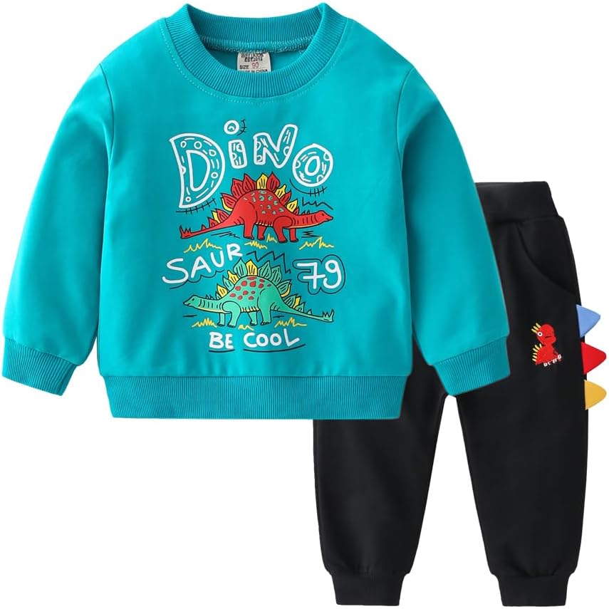 GFQLONGToddler Baby Boy Fall Winter Sweatshirt Outfit Clothes Long Sleeve Pullover Tops Joggers Pants Set