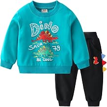 GFQLONG Toddler Baby Boy Fall Winter Sweatshirt Outfit Clothes Long Sleeve Pullover Tops Joggers Pants Set