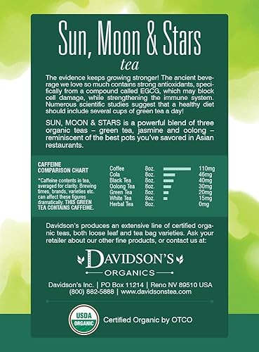 Miniatura 4 de Davidson's Organics, Sun, Moon & Stars, 8 bolsas de té, paquete de 12
