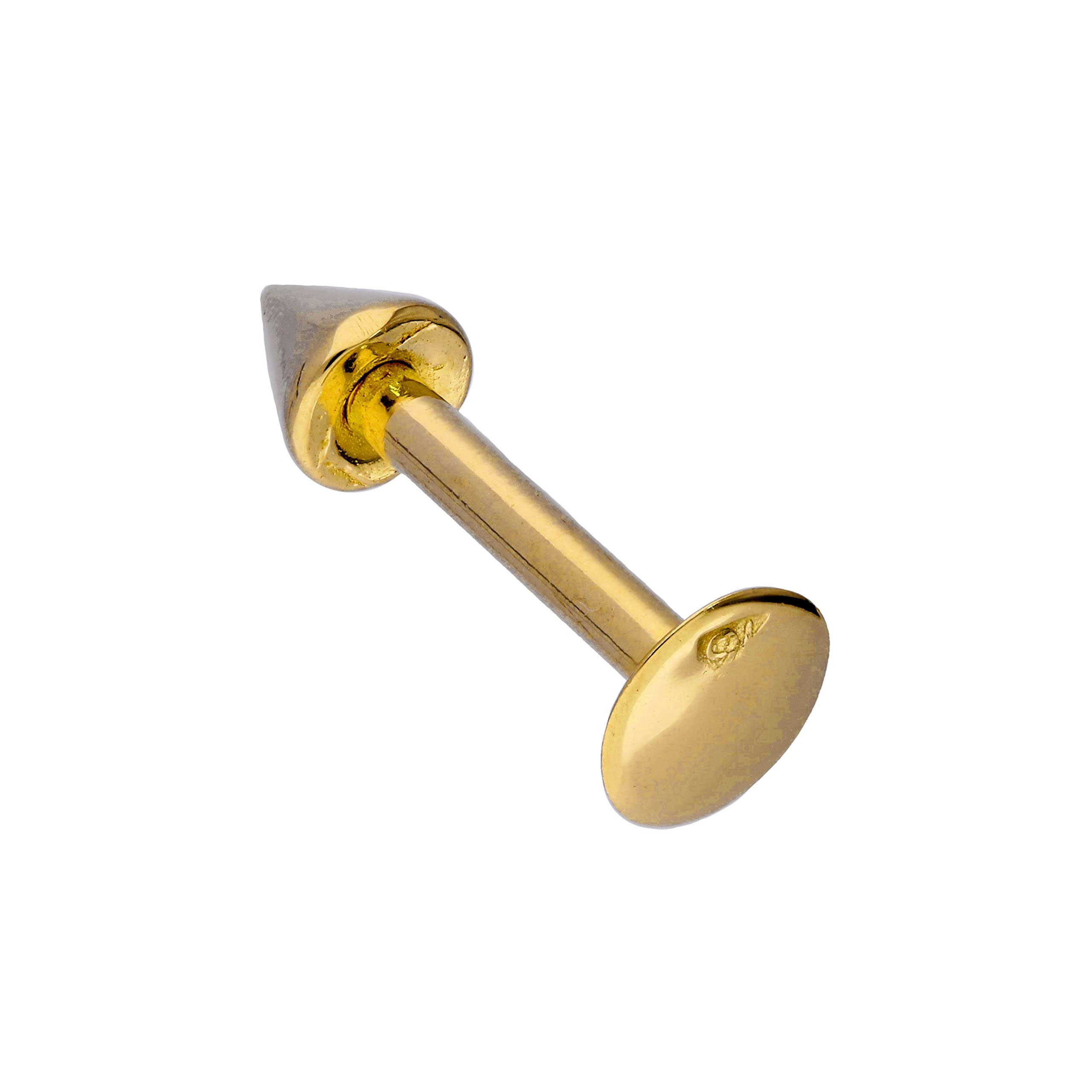 jewellerybox Piercing Labret Pointu en Or Jaune 9 Carats