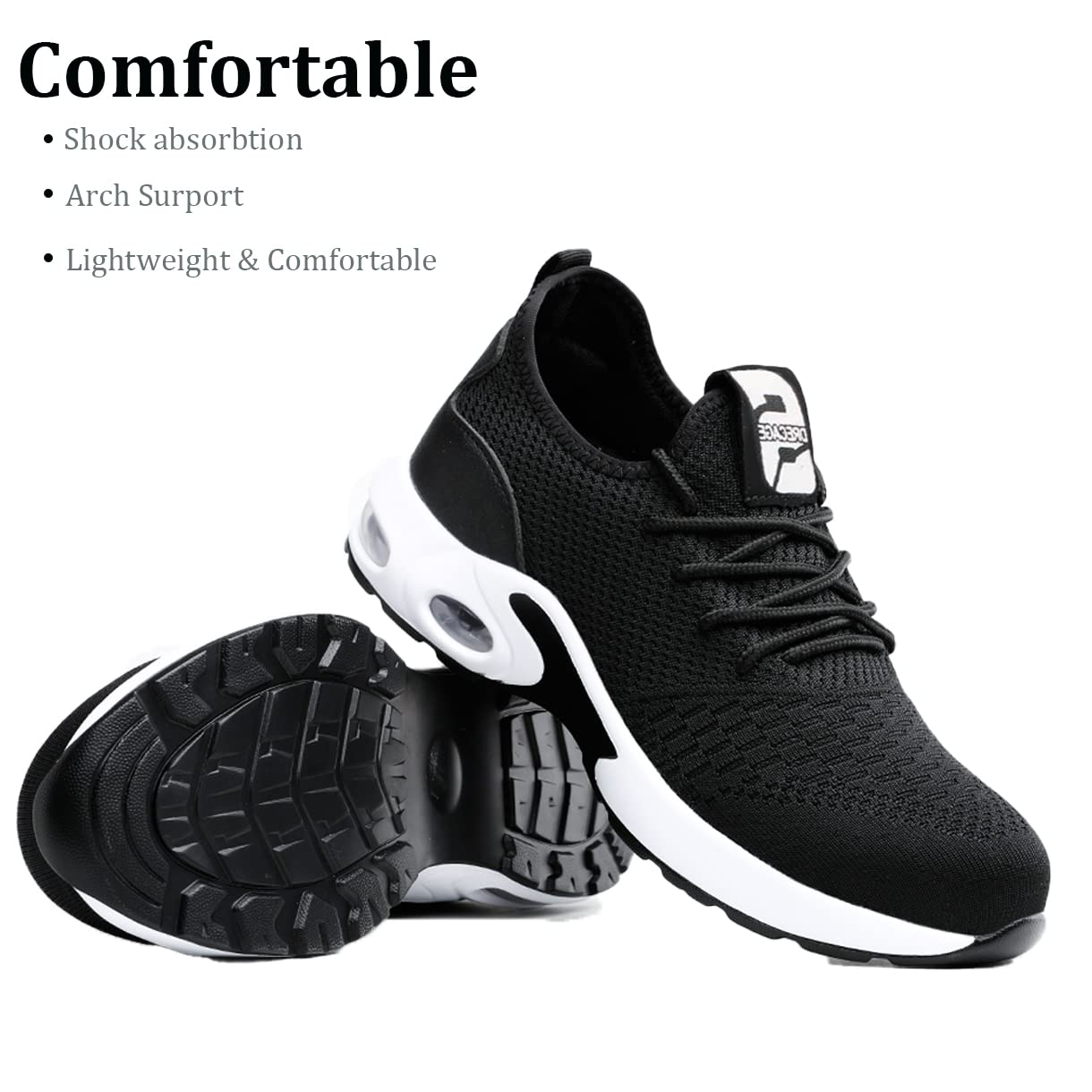 Zapatos de Seguridad con Punta de Acero Ligeros y Cómodos para Hombre Mujer
