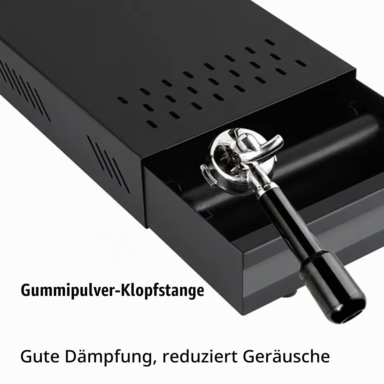 Kaffeesatz Abklopfbehälter für Siebträger, 35 x 25 x 8 cm Edelstahl Knock Box für Espresso Siebträgermaschine Kaffeemühle Siebträger Groß Sudschublade für Café Wohnen
