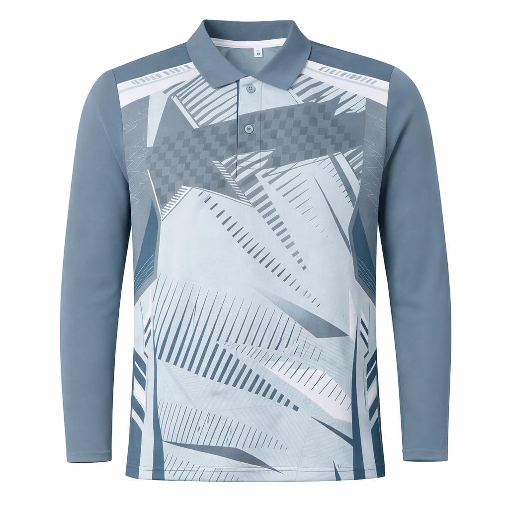 Men's Premium Sublimation Polo Neck Dry-Fit Sports Jersey, Full Sleeve, Green and Black Printed, Moisture-Wicking, for Cricket, Training, Gym, Running-image-31