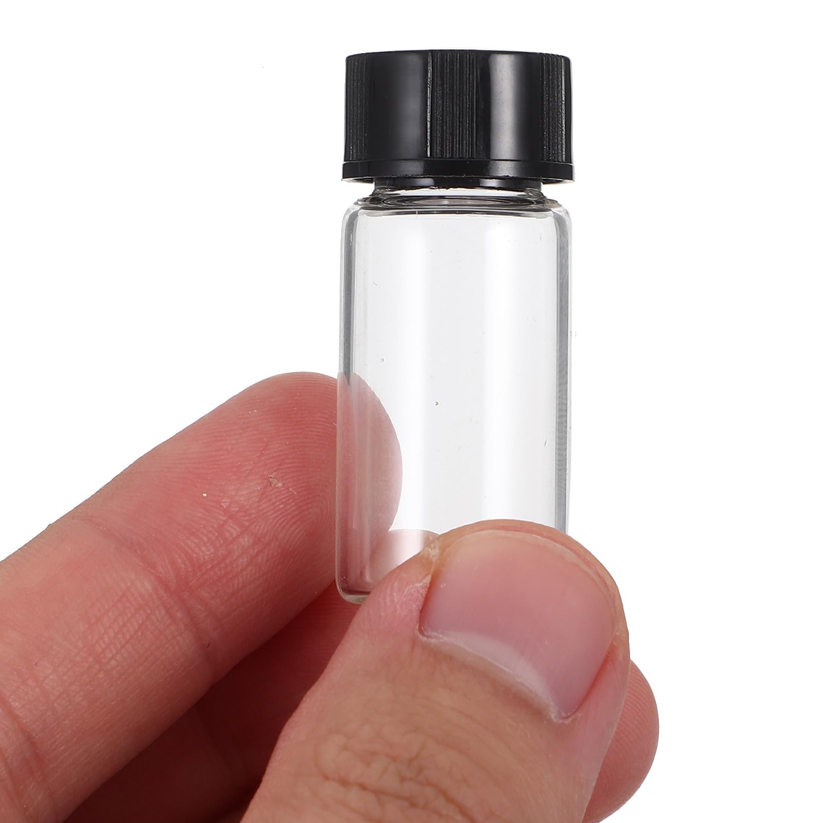 UPKOCH 100 Pezzi Fiale da Reagente in Vetro da 5ml con Tappi, Resistenti ad Alta Pressione con Fondo Piatto, Bottiglie Campione per Laboratorio