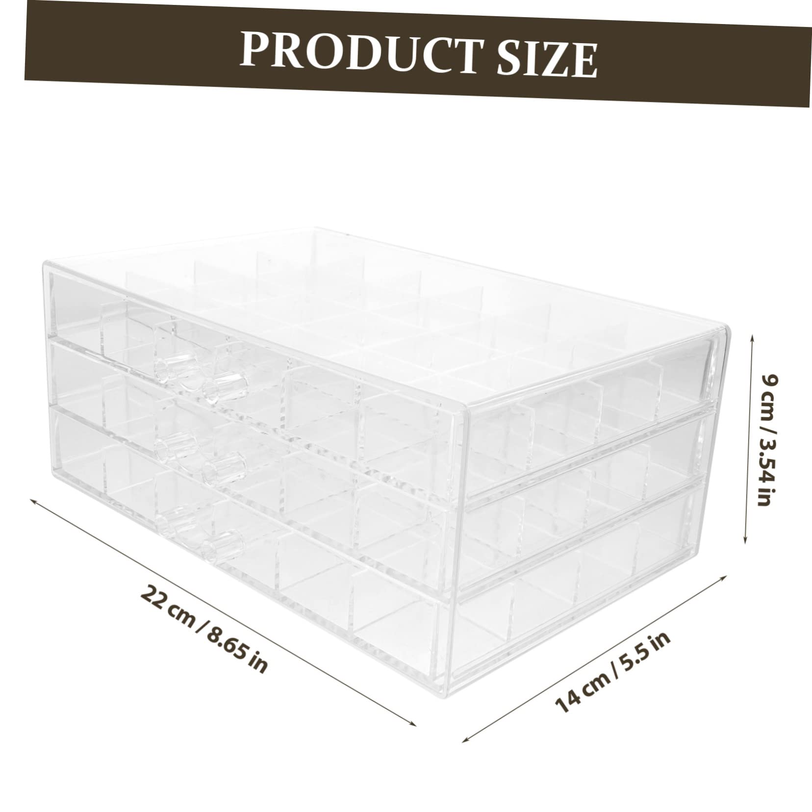 PartyKindom Jewelry Organizers and Storage Bead Storage Earring Jewelry Box Bead Storage Containers 3-tier 72 Sections Easy to Clean Organizer