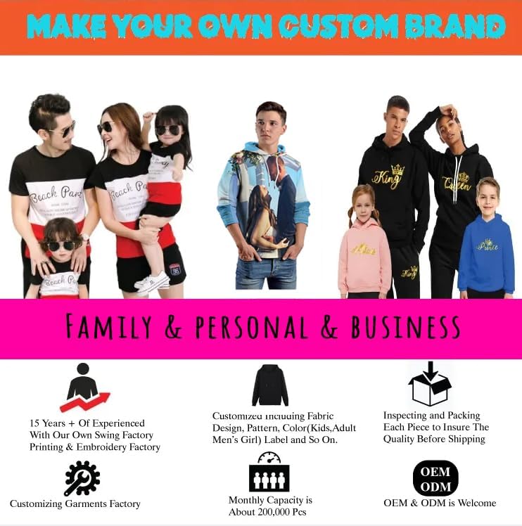 Custom Hoodies Print hoodie with Pocket for Men Women Kid DIY Design Your Own Personalized Pullover hoodie gifts - Image 2