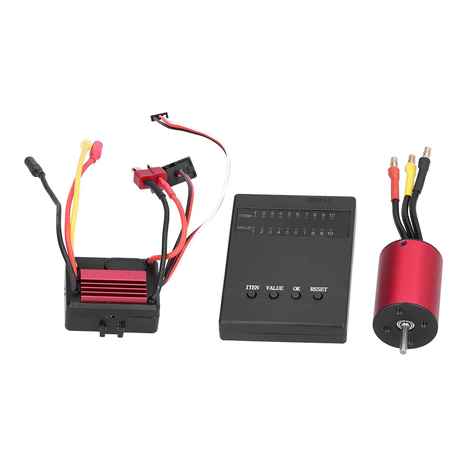 Bezosztelowy Zestaw Elektroniki RC, Silnik 2838 2700KV + 35A ESC + Karta Programowania do Samochodów 1/14