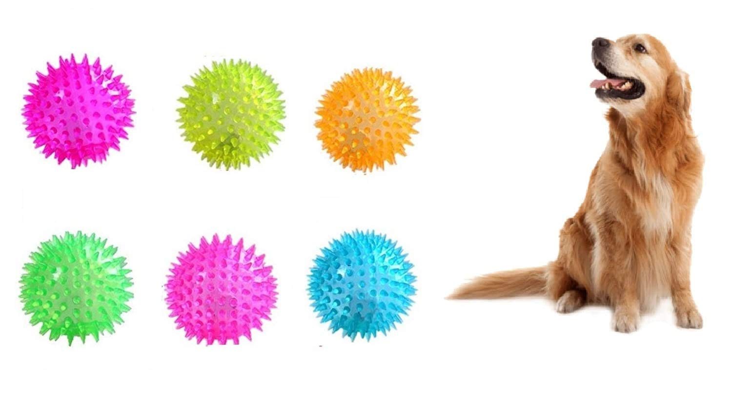 KOO Retails 2 Pc LED Squeaky Chew Toy Ball for Dogs, Cats, Birds - 2 Pc (B084KP1DL7) Amazon Price History, Amazon Price Tracker
