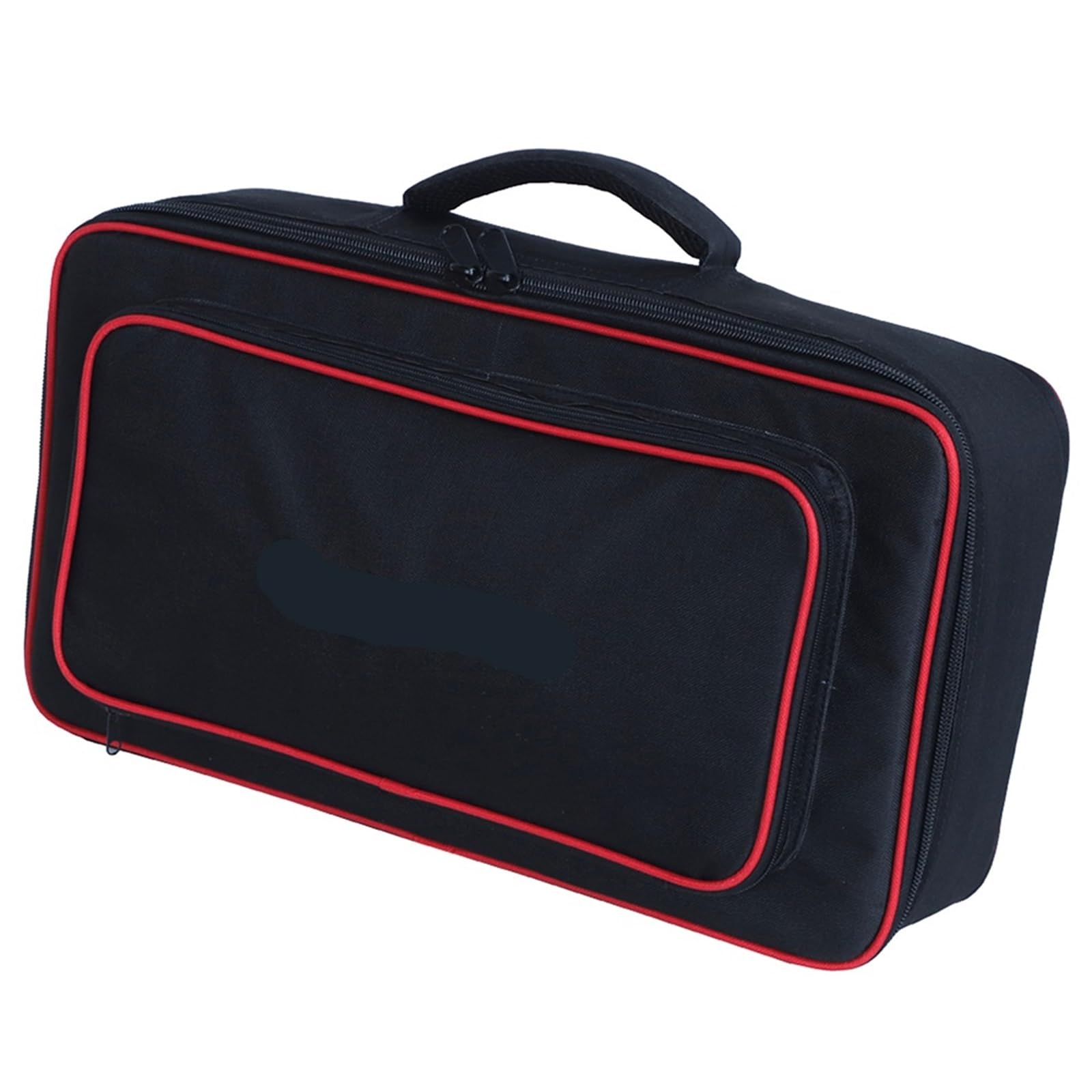 Bolsa de almacenamiento gran capacidad for tablero Pedal efectos, mango antideslizante ligero, funda transporte Universal estable, tela Oxford Para Pedales De Guitarra(Black)
