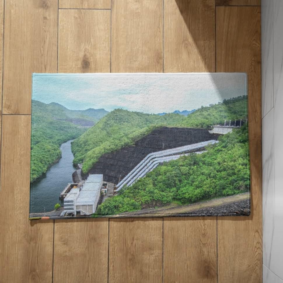 Tapis de porte intérieur CEVAN 50x80 contre l'humidité pour entrée propre au motif paysage