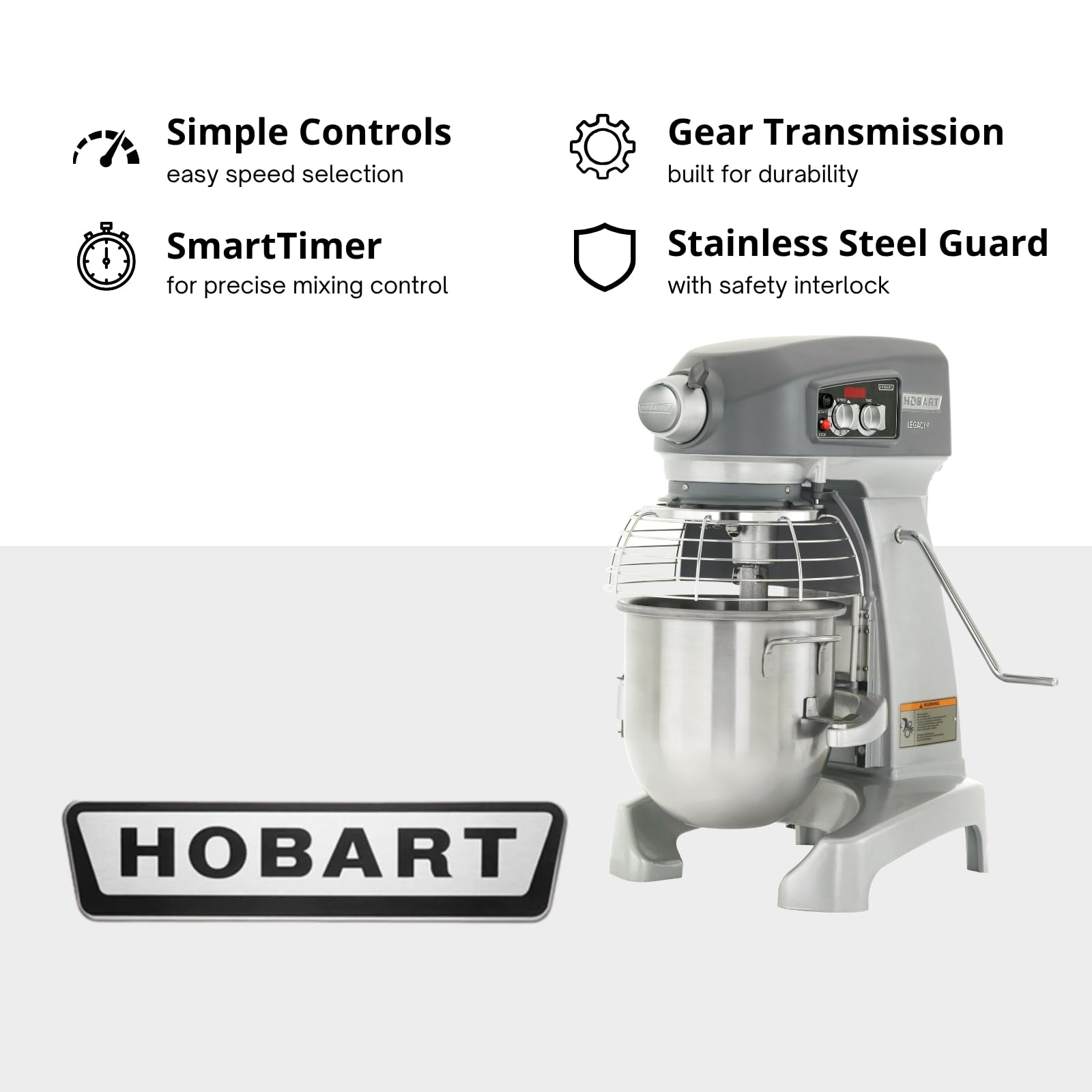Amazon.com: Hobart HL120-1STD Legacy Tabletop Stand Mixer - 12 Qt