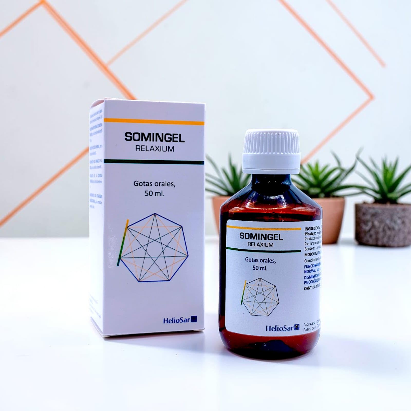 HelioSar Somingel Relaxium Gotas 50ml - Complemento Alimenticio para el Sistema Nervioso con Espino Blanco, Valeriana y Pasiflora - Bienestar Emocional y Relajación Natural