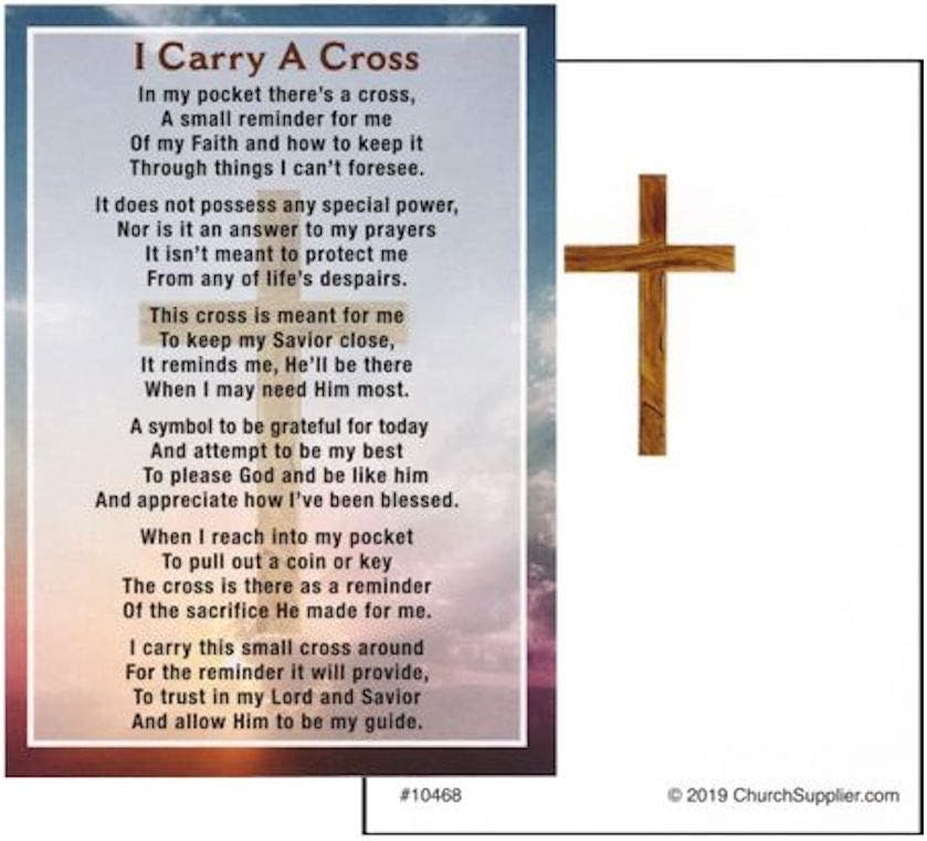 I Carry a Cross Wallet/Pocket Card (Pack of 100)