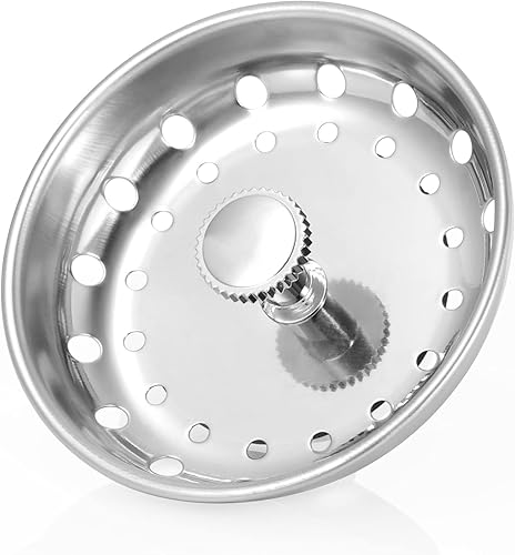 Miniatura 8 de Kuyang Paquete de 2 coladores de fregadero de cocina, repuesto para colador de drenaje estándar de fregadero de cocina (3.25 pulgadas), cuerpo de