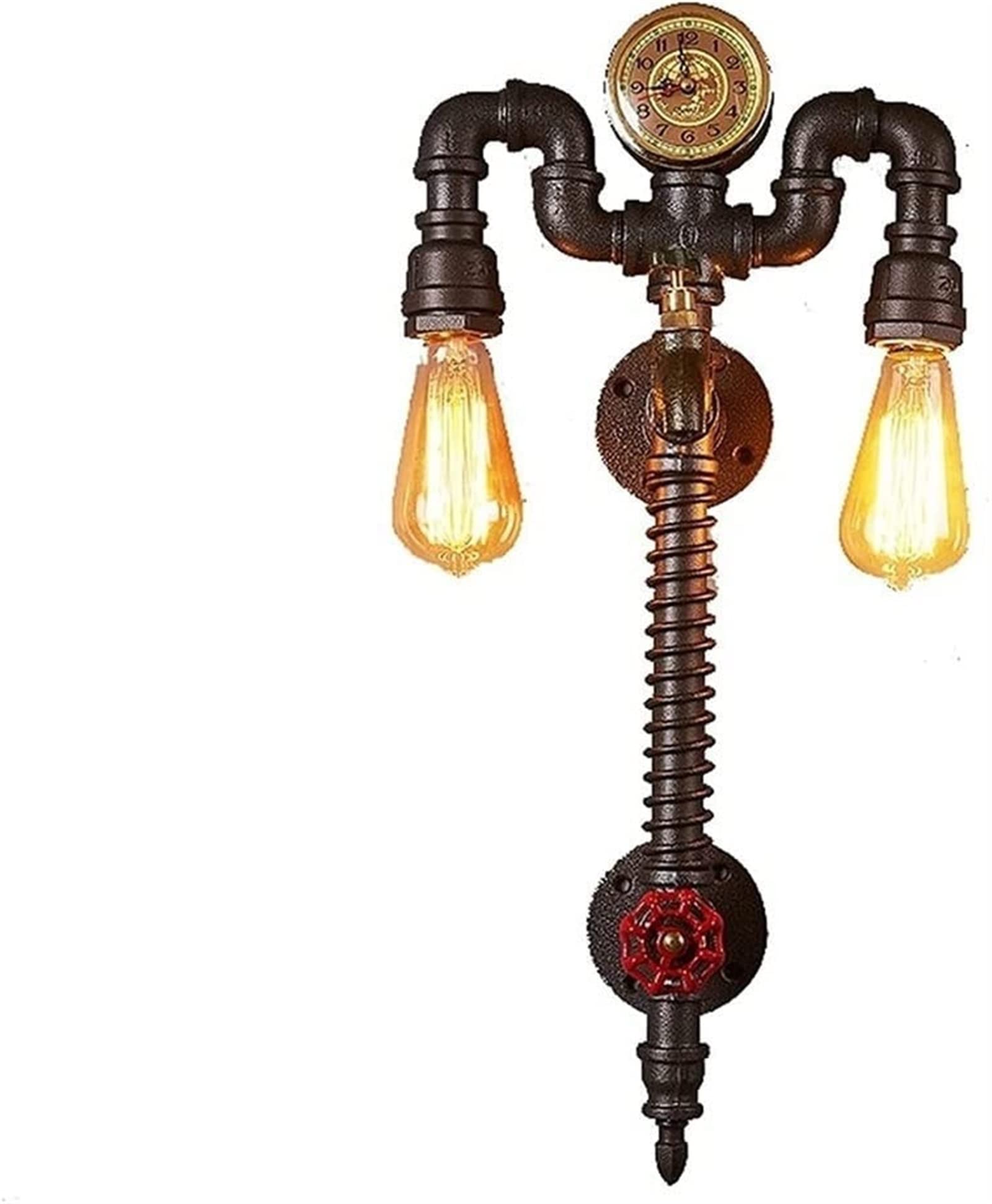 Lámpara de pared industrial retro E27 linterna steampunk de hierro para decoración interior 8